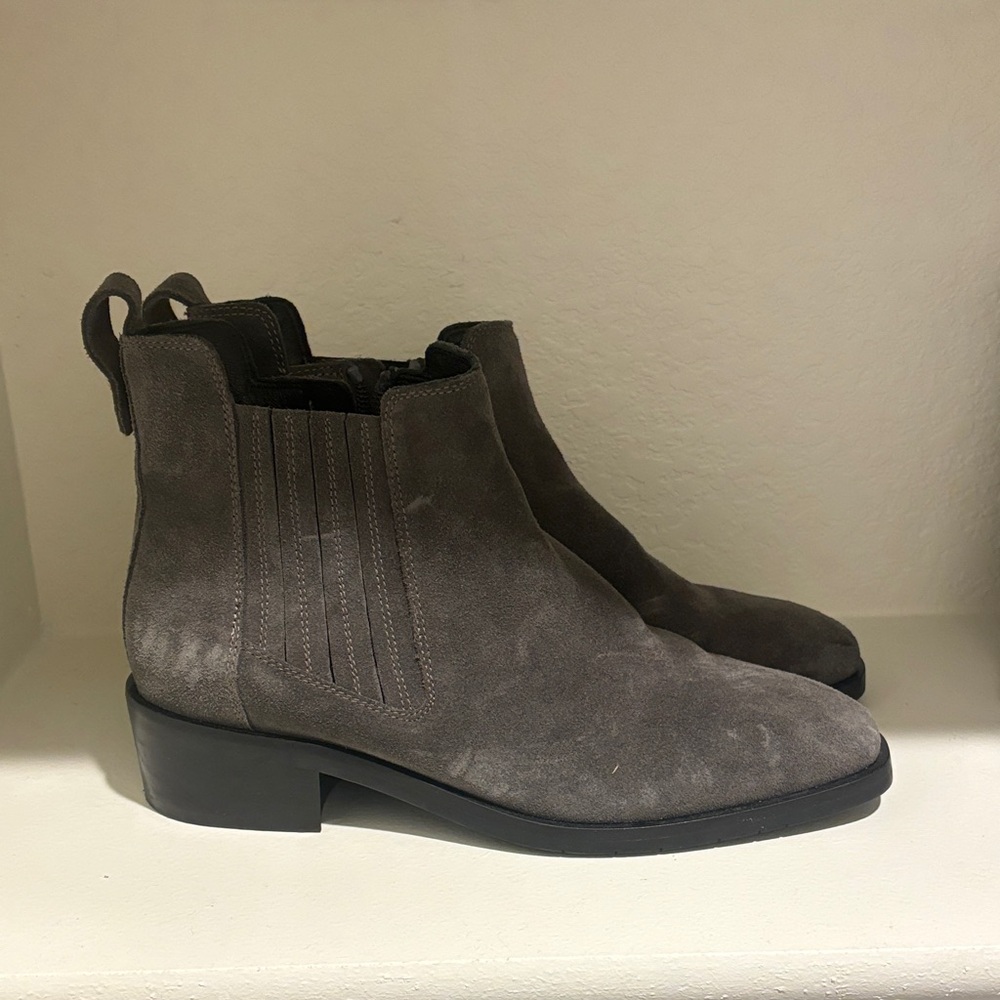 Aquatalia Charcoal Suede Ankle Boots